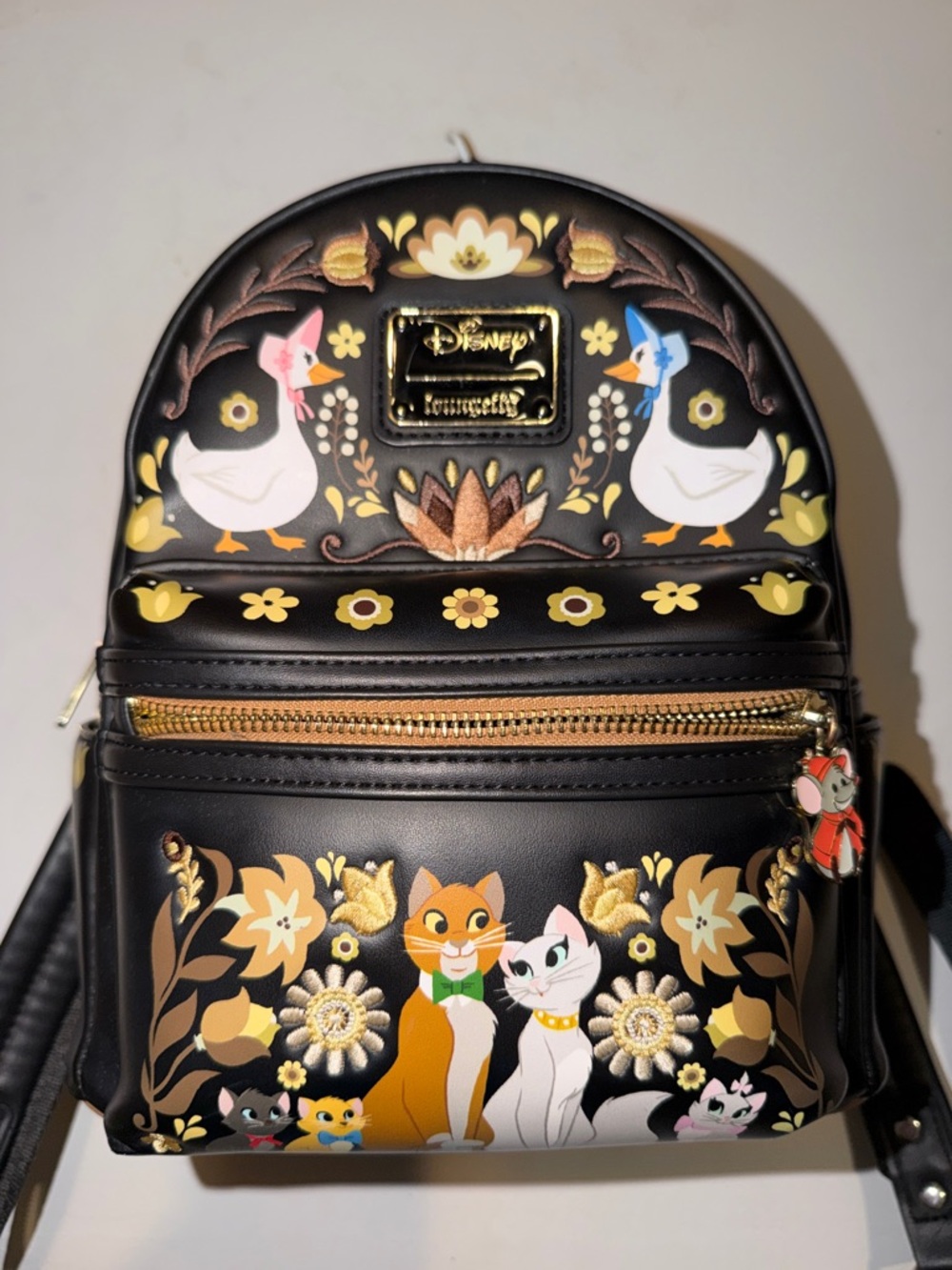Very cute The Aristocats Black Mini Backpack from loungefly collection! - Picture 2 of 7